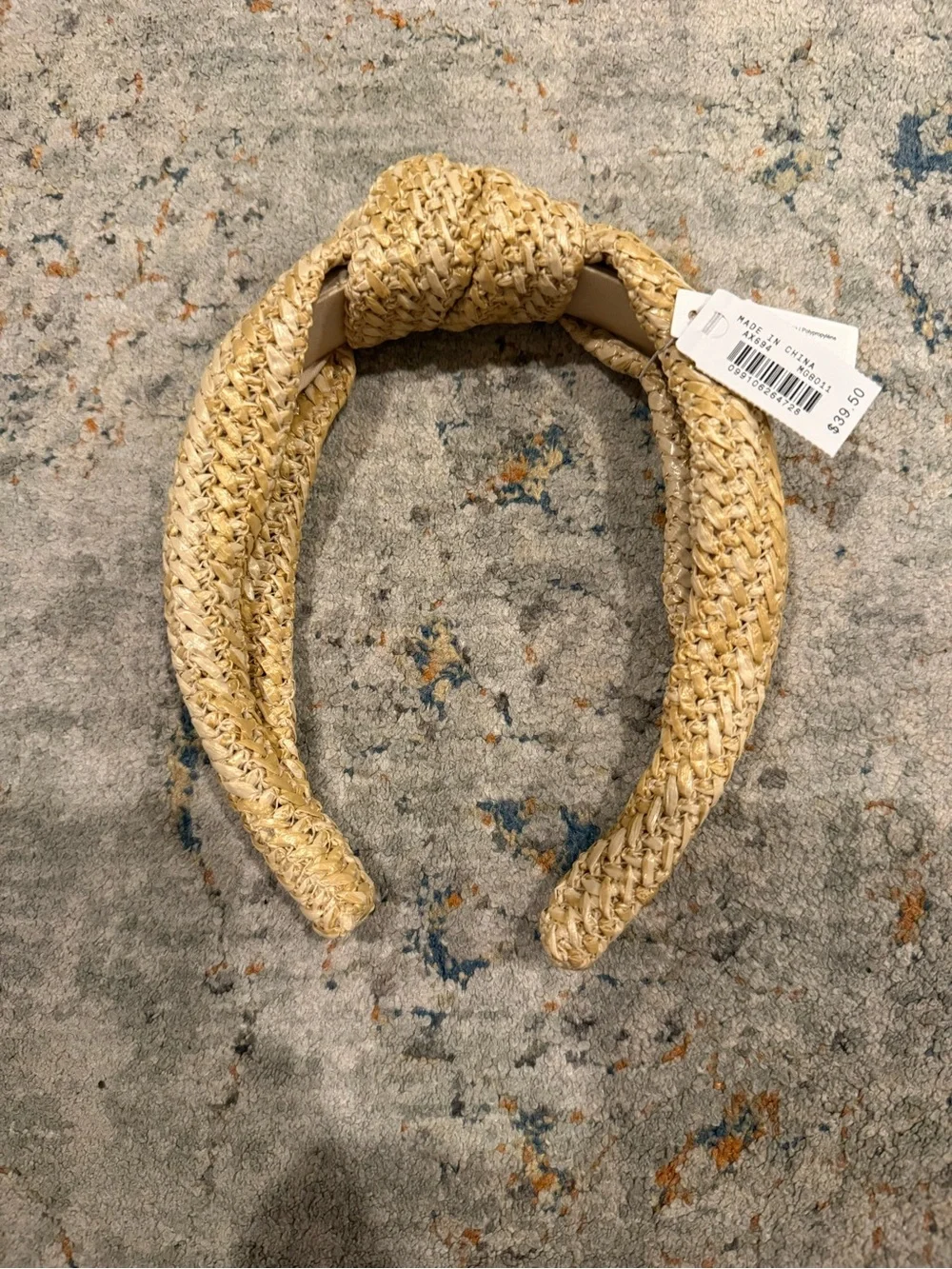 Woven Knot Headband in Natural Straw - Women Accessories J Crew